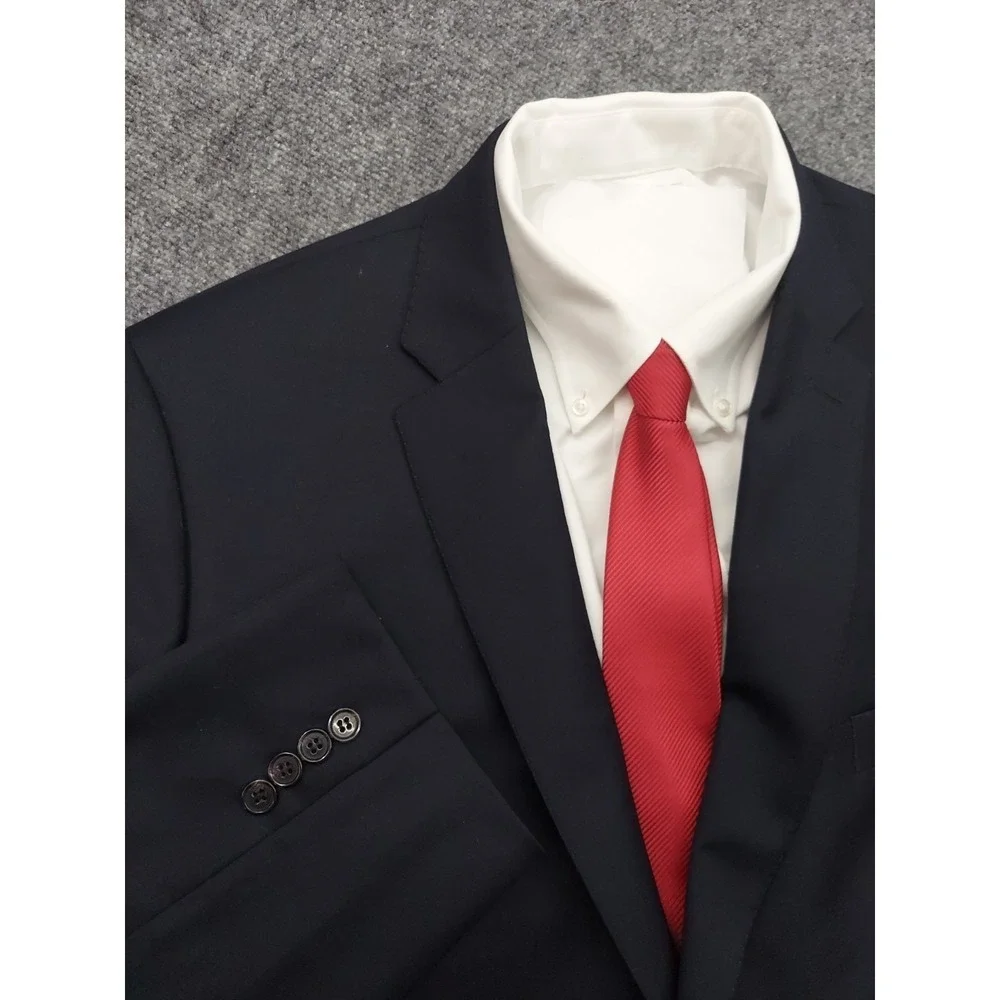 RALPH LAUREN Blazer Jacket Mens 50 R Blue Wool SLIM Sportcoat Business Career